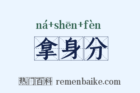 拿身分是什么意思的图片